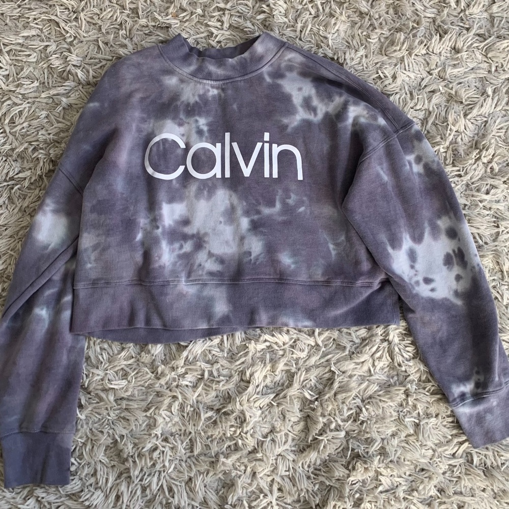 Tie Dye Calvin Klein cropped hoodie